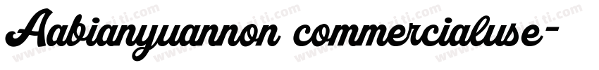Aabianyuannon commercialuse字体转换